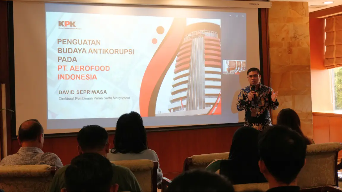 Perkuat Integritas, KPK Jadi Narasumber Sosialisasi Anti KKN    di PT Aerofood Indonesia