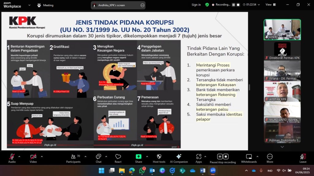 Bimtek Perluasan Percontohan Desa Antikorupsi Provinsi Sumatera Utara 4 Juni 2025