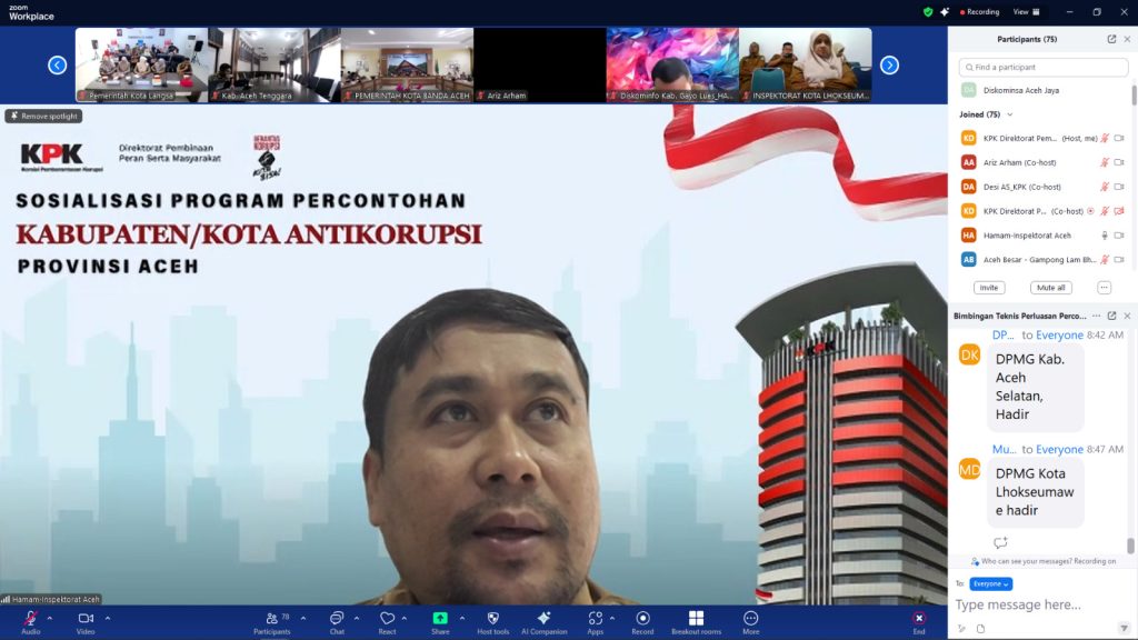 Bimtek Perluasan Percontohan Desa Antikorupsi Provinsi Aceh 27 Mei 2025